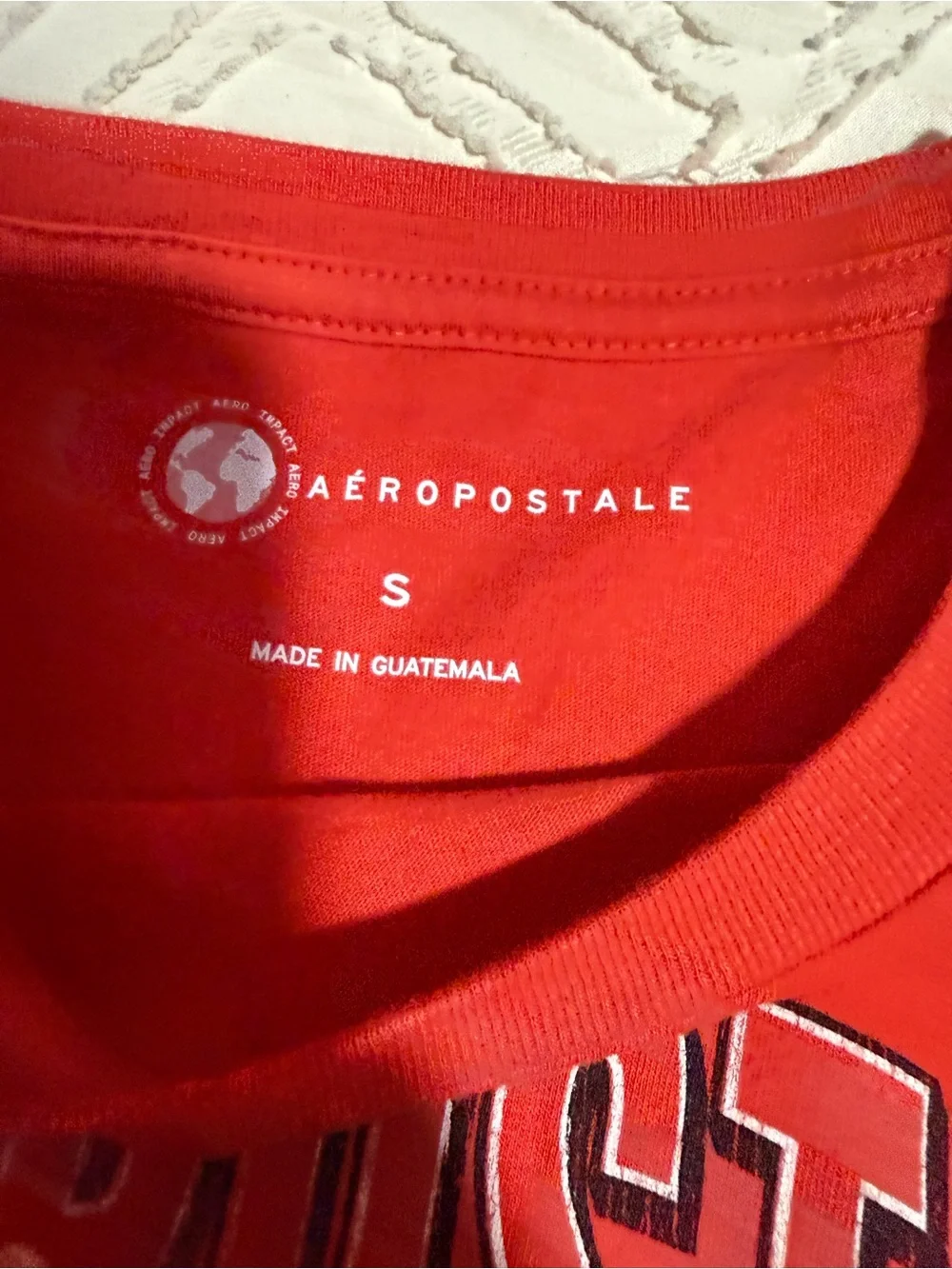 Boys Aeropostale Red Graphic Tee with Rose Design and Billabong tank